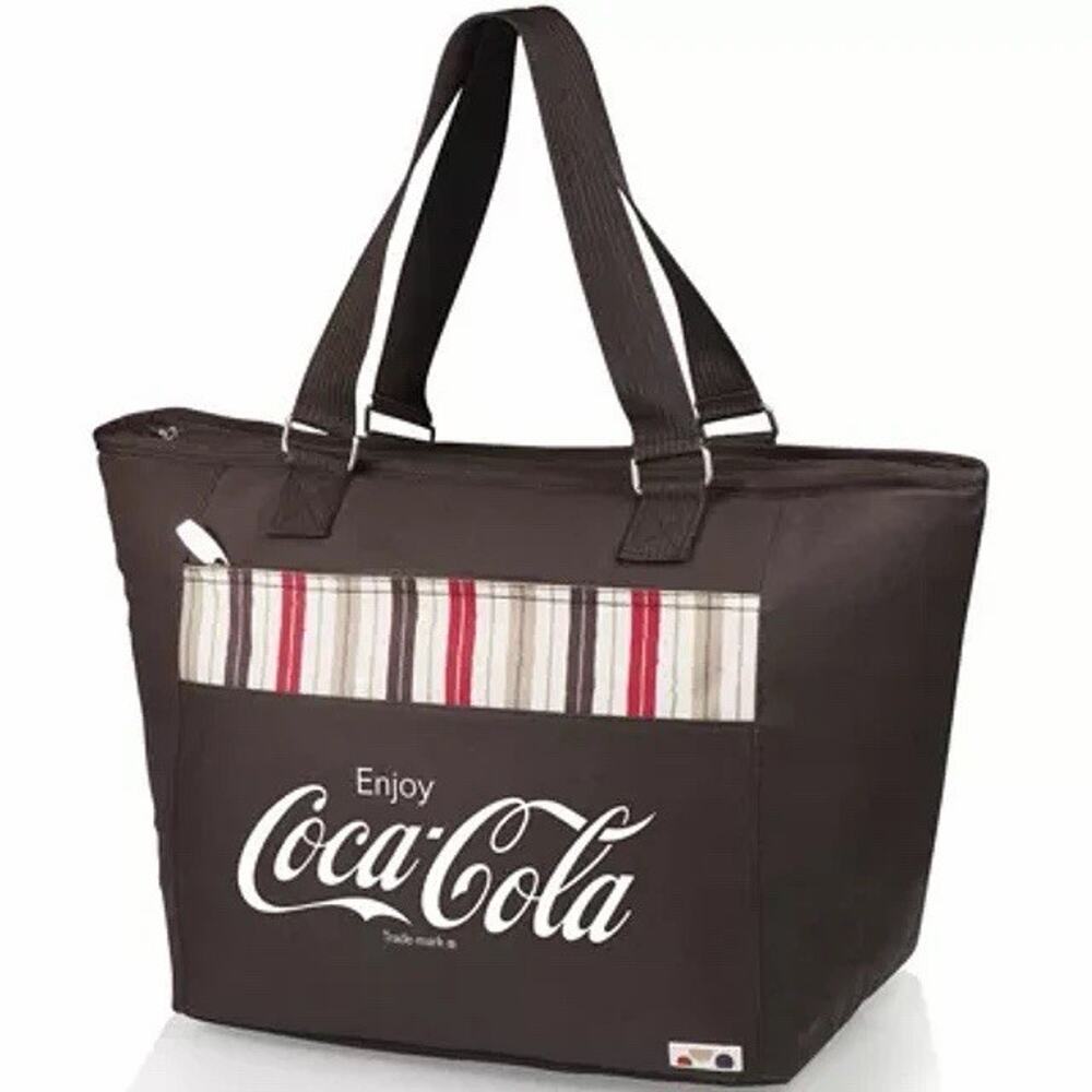 NWT Coca Cola Brown Cooler Tote Bag Insulated Soft Beach Picnic Insulated Travel